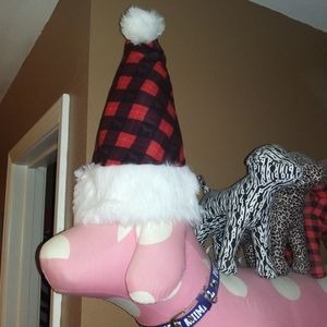 Rare Victoria's secret pink dog Santa hat prop